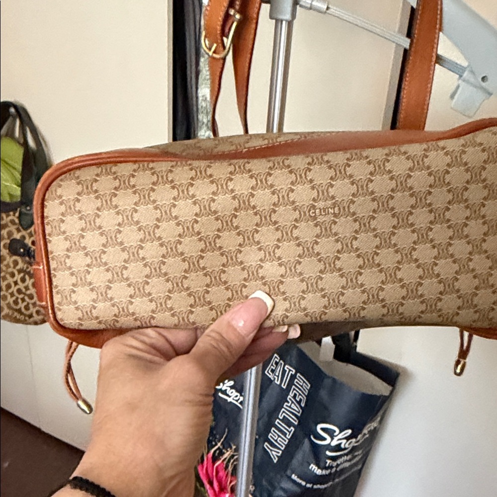 Celine Beige and Brown Drawstring bucket. Bag. No callouts. - Picture 3 of 12
